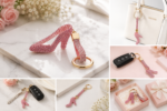 Pink Crystal Heel Keychain - Image 2