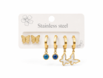 Butterfly & Evil Eye 3-in-1 Earrings Set - Image 4