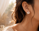 Swan Pearl Crystal Stud Earrings - Image 2