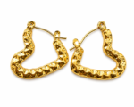 Textured Gold Hoop Earrings