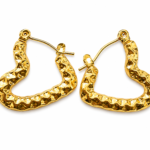 Textured Gold Hoop Earrings