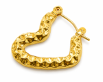 Textured Gold Hoop Earrings - Image 2