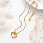 Golden Heart Pendant Necklace